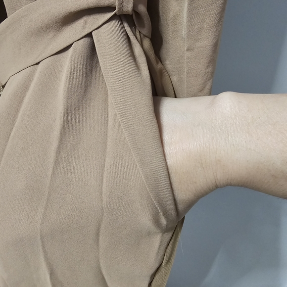 Hayden LA pleated ladies trench Duster brown Large NWT Boho‎ chic - Picture 13 of 13